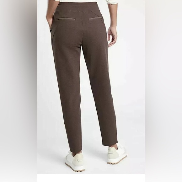 Athleta | Venice Heathered Pintuck Pant brown Women’s size SP S petite stretch - Picture 2 of 9